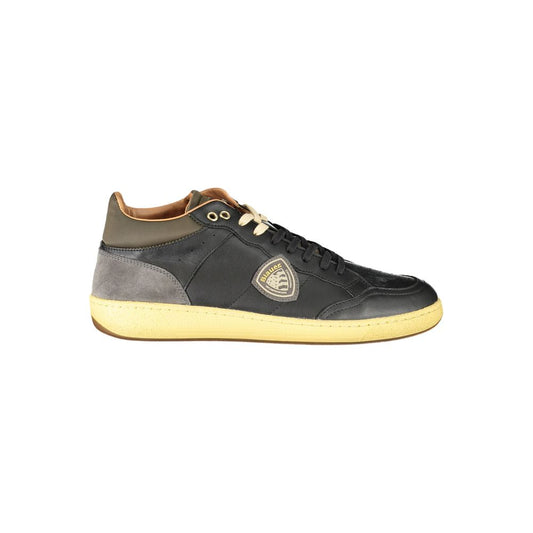 Blauer Schwarzer Polyester Sneaker