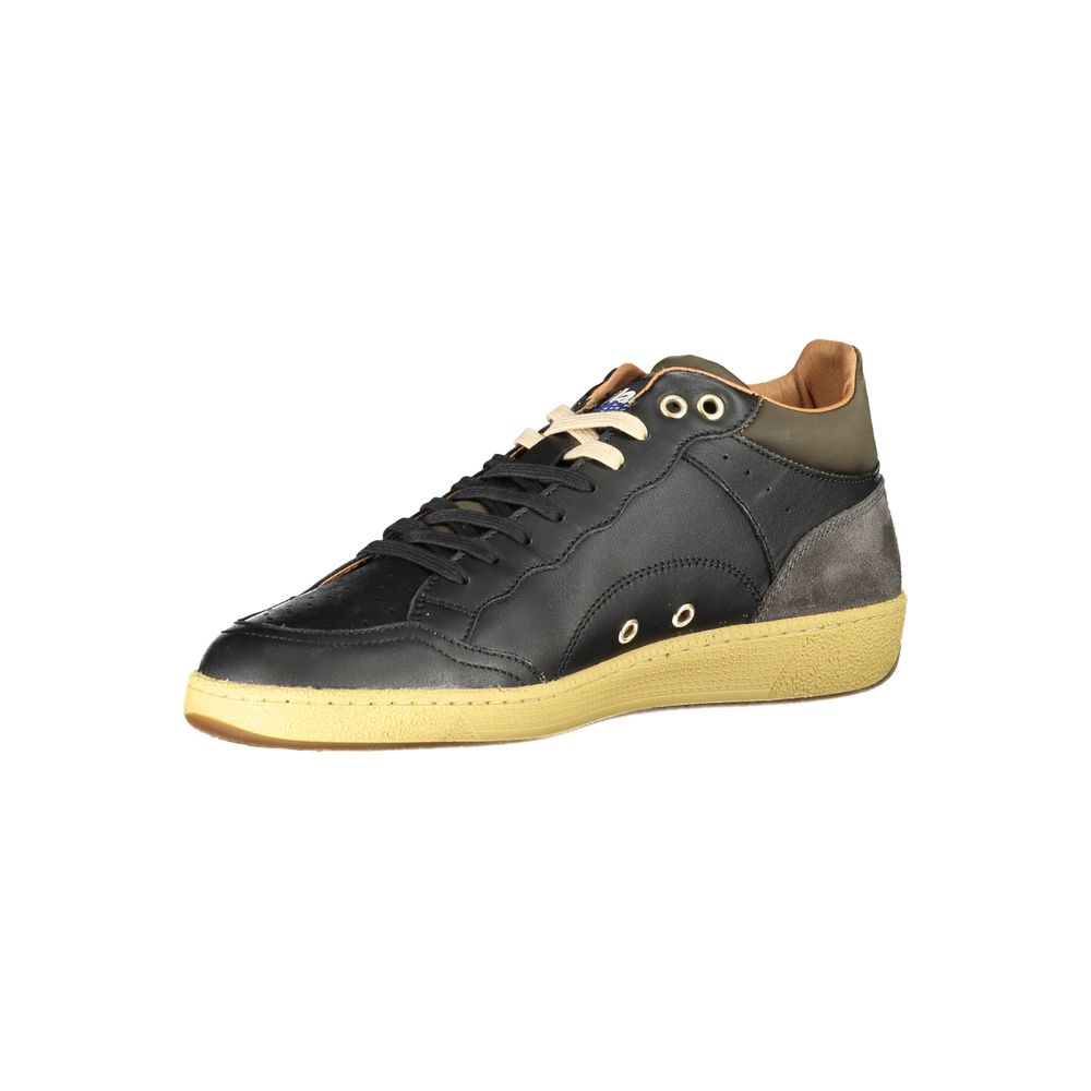 Blauer Schwarzer Polyester Sneaker