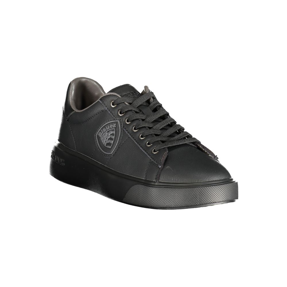 Blauer Schwarzer Polyester Sneaker