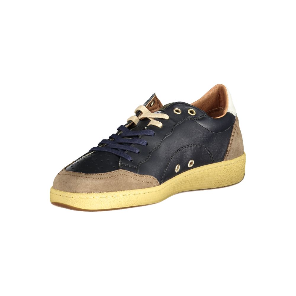 Blauer Brauner Polyester Sneaker