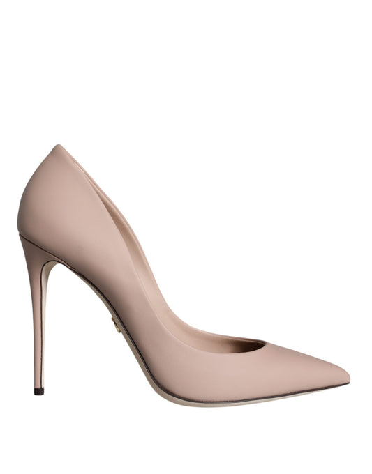 Dolce & Gabbana Beige Leather Stiletto Heels Pumps Shoes