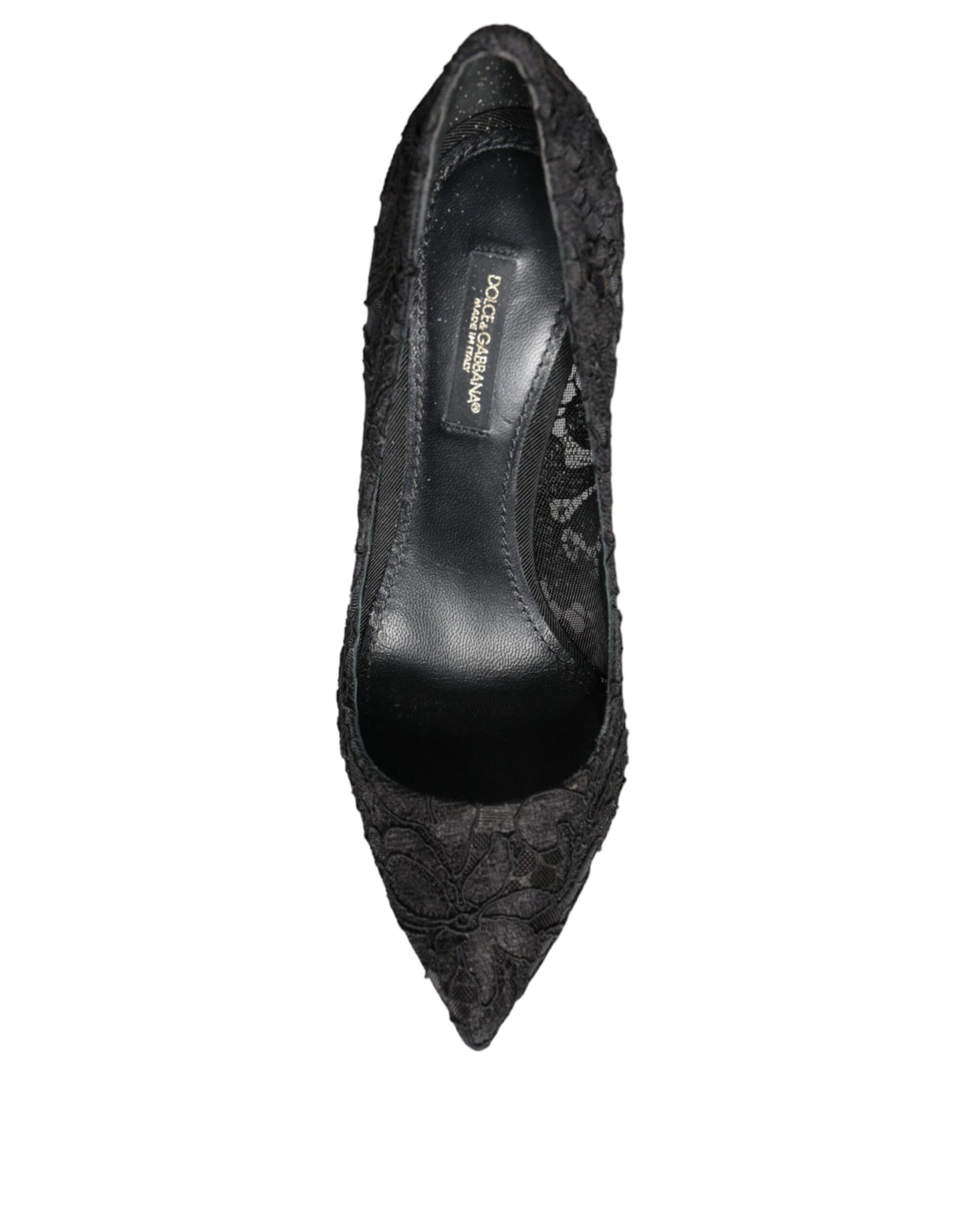 Dolce & Gabbana Black Taormina Lace Bellucci Pumps Shoes