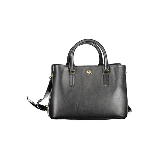 Ralph Lauren Schwarze Lederhandtasche