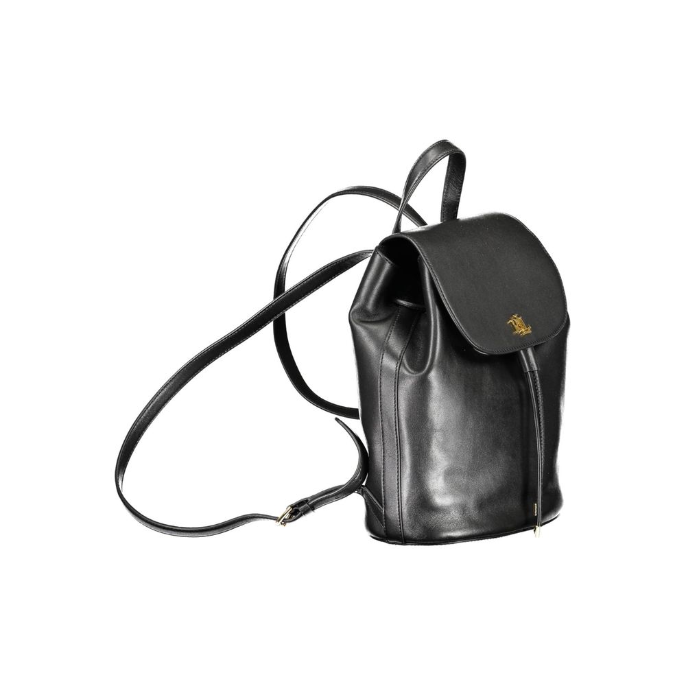 Ralph Lauren Schwarzer Lederrucksack