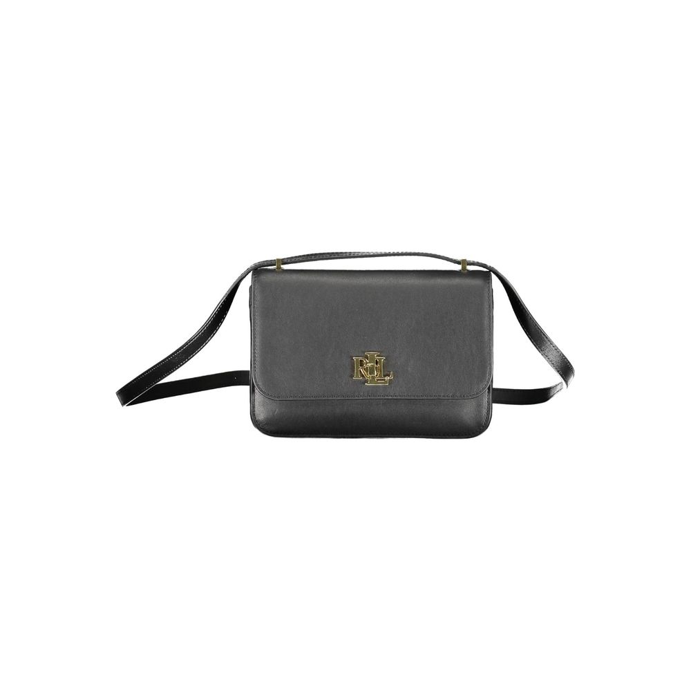 Ralph Lauren Schwarze Lederhandtasche