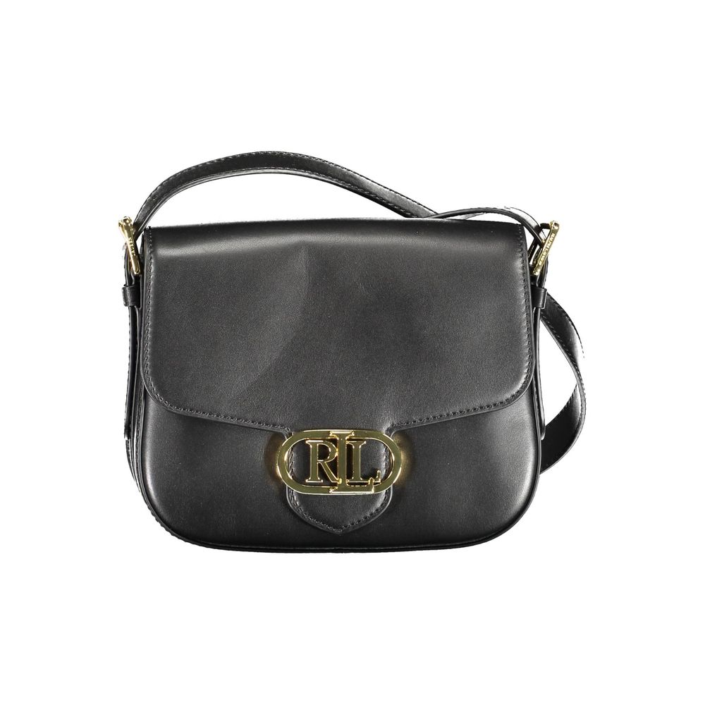 Ralph Lauren Schwarze Lederhandtasche