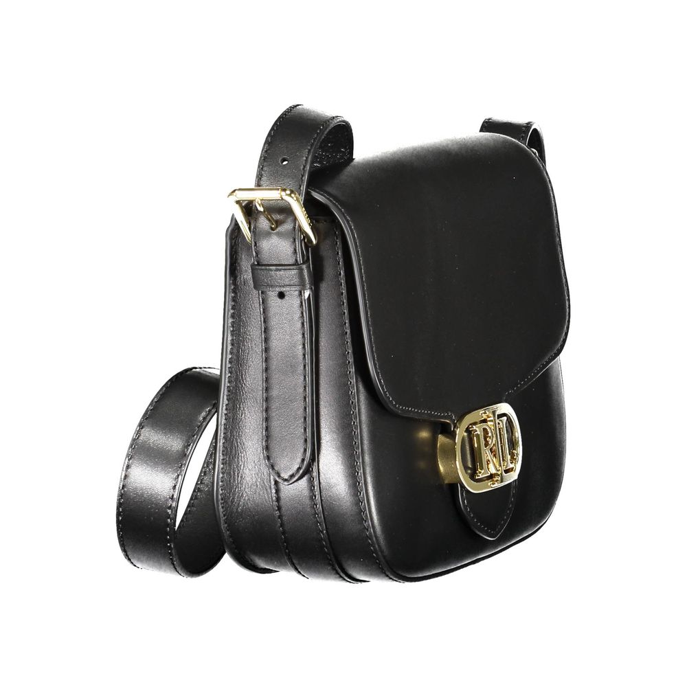 Ralph Lauren Schwarze Lederhandtasche