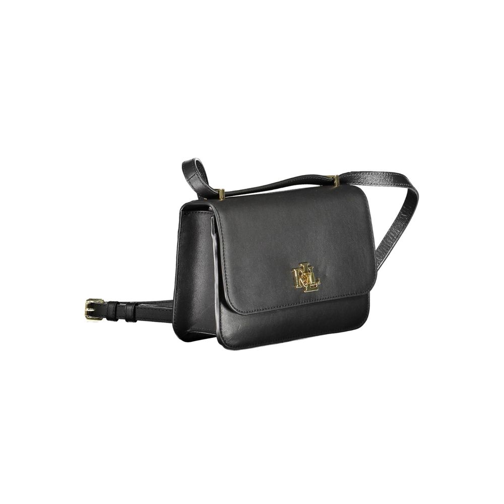 Ralph Lauren Schwarze Lederhandtasche