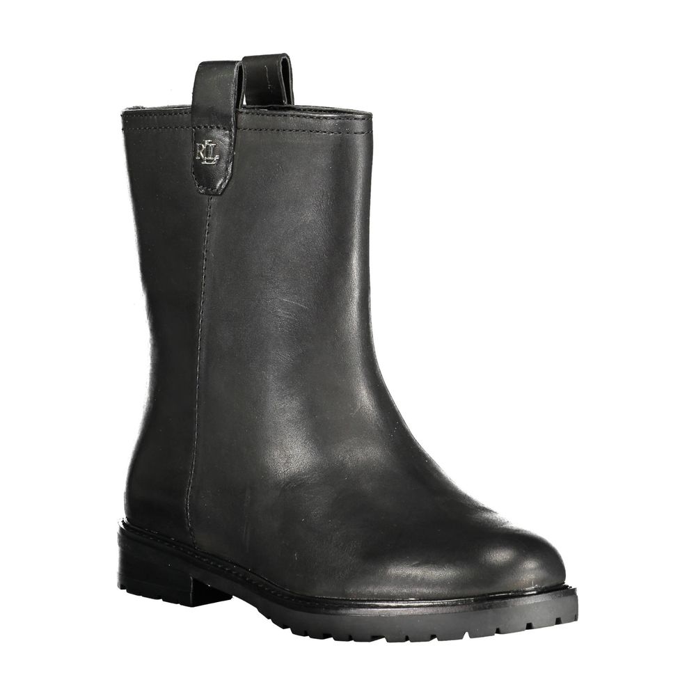 Ralph Lauren Schwarzer Polyester-Stiefel