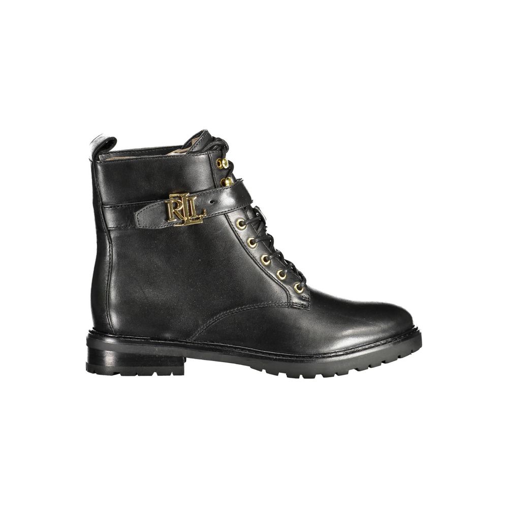 Ralph Lauren Schwarzer Polyester-Stiefel