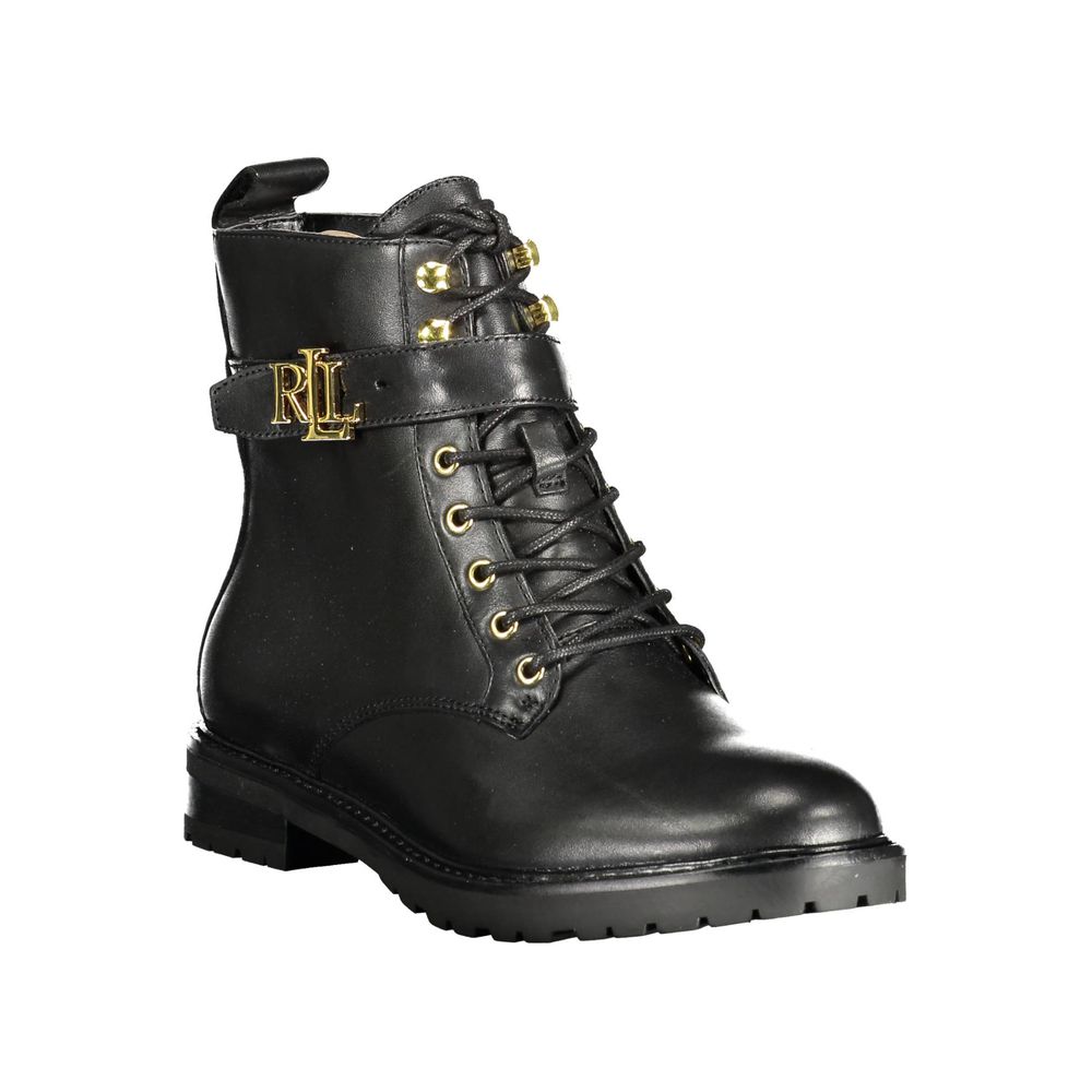 Ralph Lauren Schwarzer Polyester-Stiefel