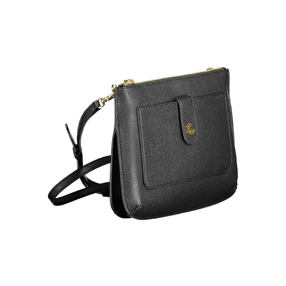 Ralph Lauren Schwarze Lederhandtasche