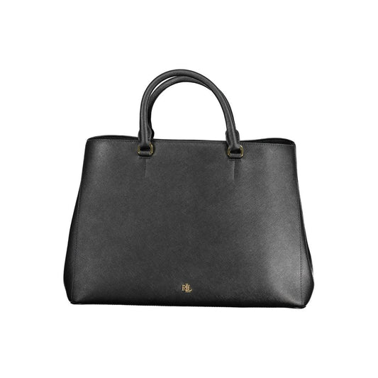 Ralph Lauren Schwarze Lederhandtasche