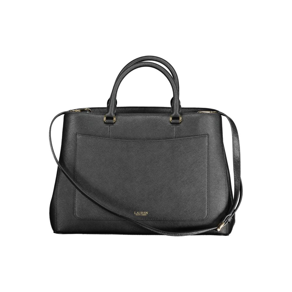 Ralph Lauren Schwarze Lederhandtasche