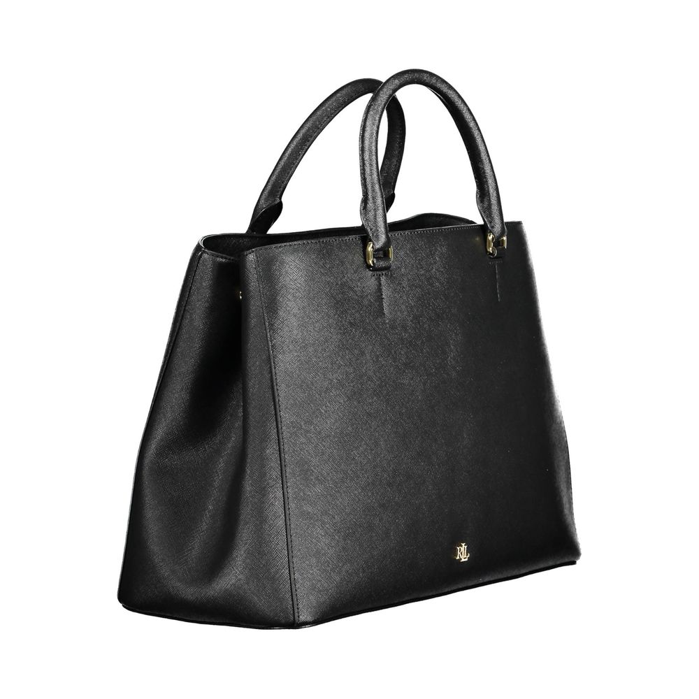 Ralph Lauren Schwarze Lederhandtasche