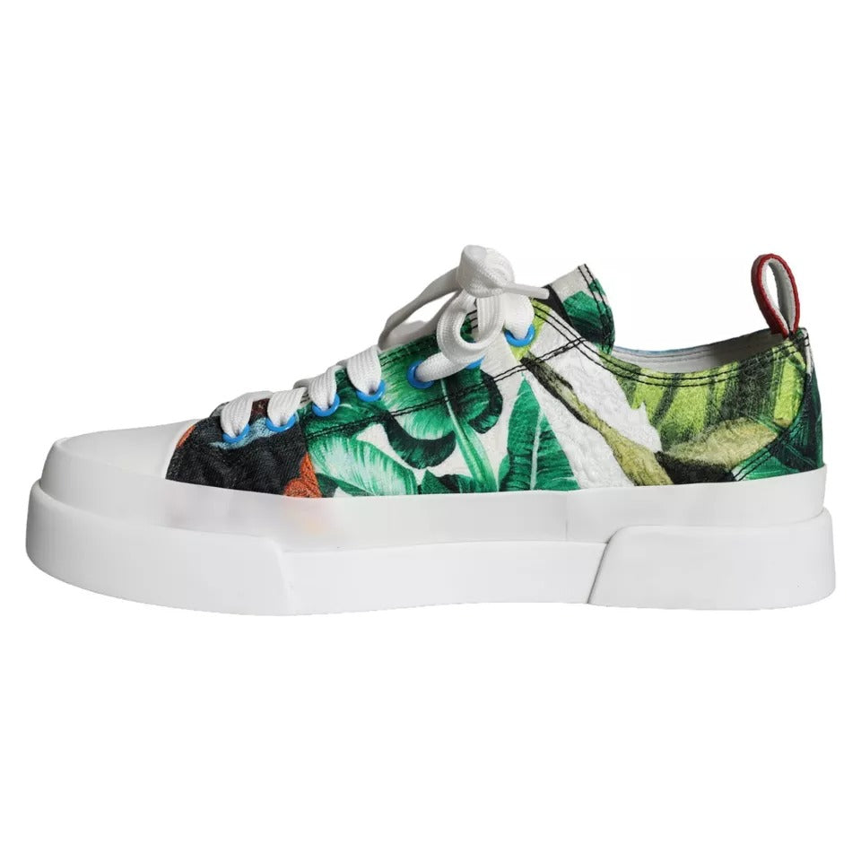 Dolce & Gabbana Multicolor Patchwork Low Top Sneakers Schuhe