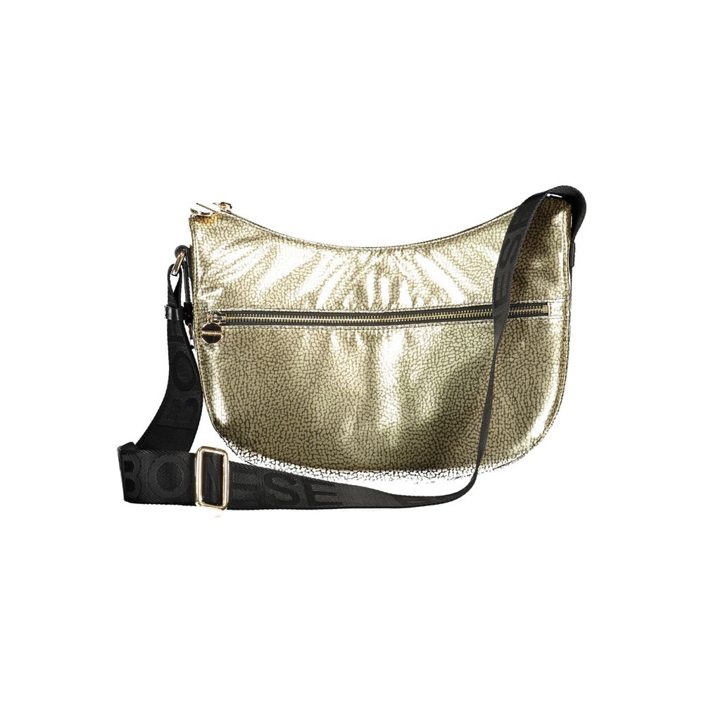 Borbonese Goldene Polyester-Handtasche