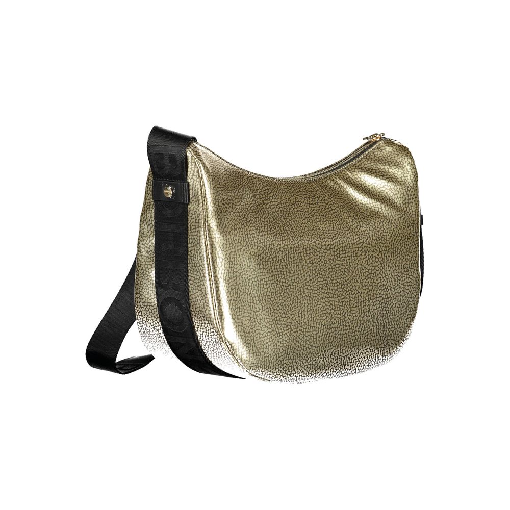 Borbonese Goldene Polyester-Handtasche