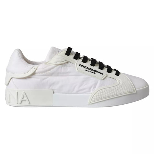 Dolce & Gabbana Weiß Portofino Logo Low Top Trainer Turnschuhe Schuhe