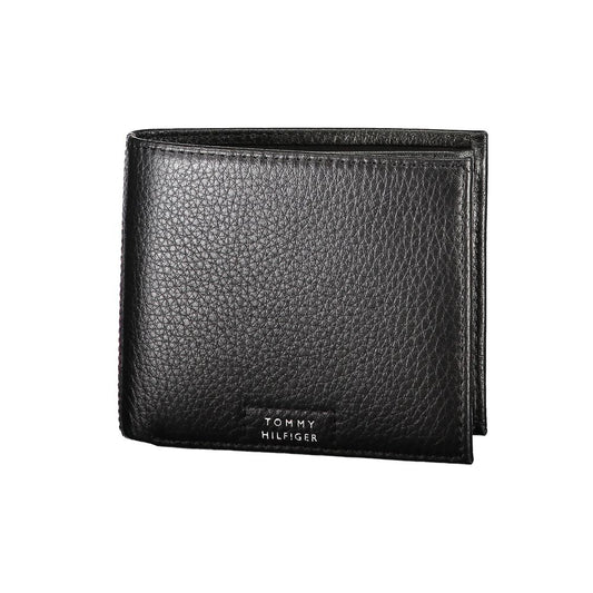 Tommy Hilfiger Schwarzes Leder Portemonnaie