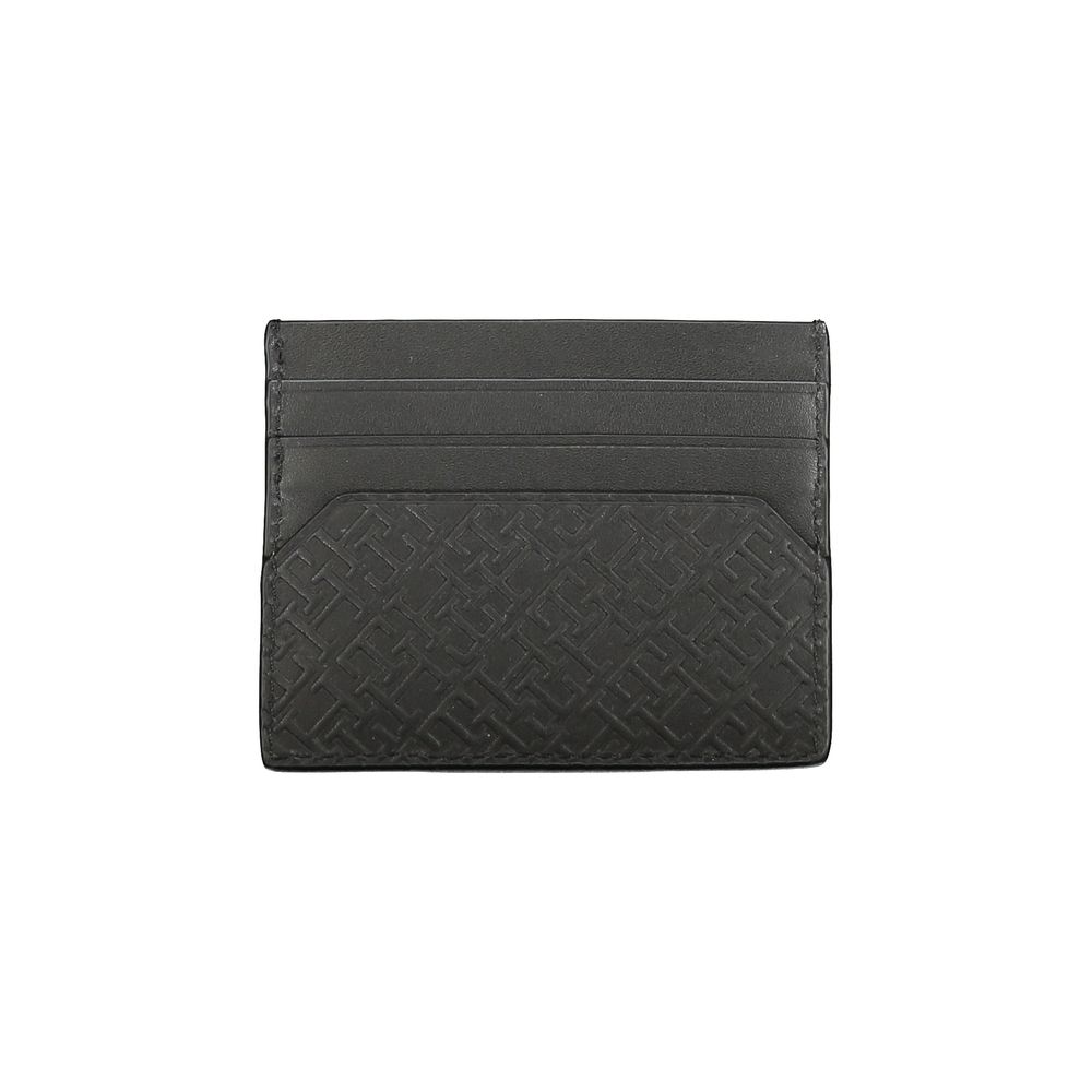 Tommy Hilfiger Schwarzes Leder Portemonnaie