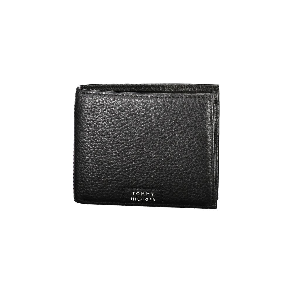 Tommy Hilfiger Schwarzes Leder Portemonnaie