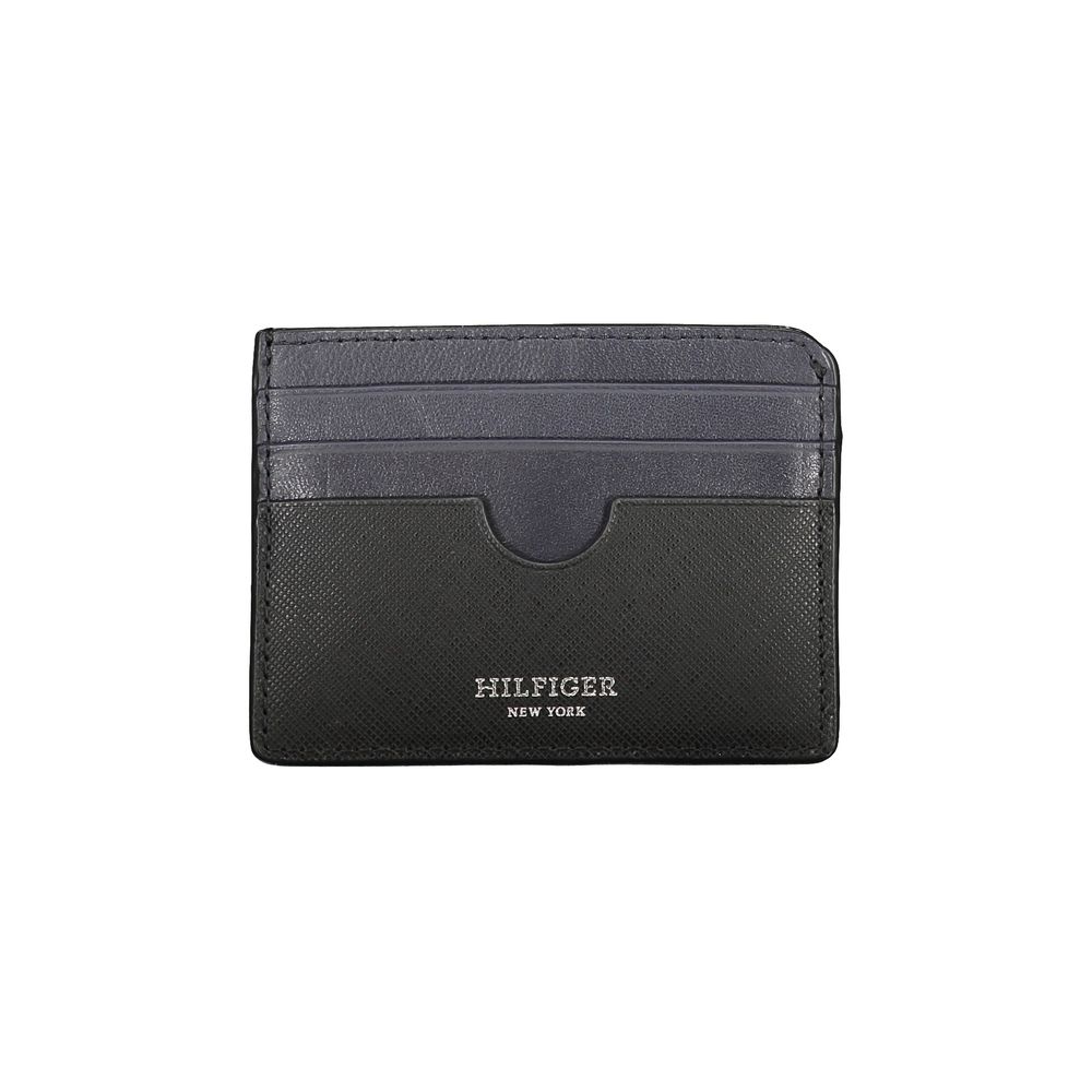 Tommy Hilfiger Schwarzes Leder Portemonnaie