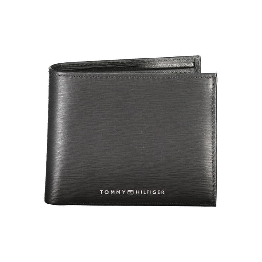 Tommy Hilfiger Schwarzes Leder Portemonnaie