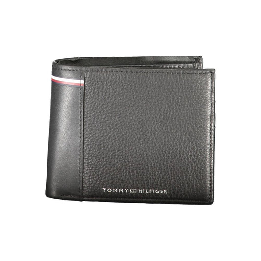 Tommy Hilfiger Schwarzes Leder Portemonnaie