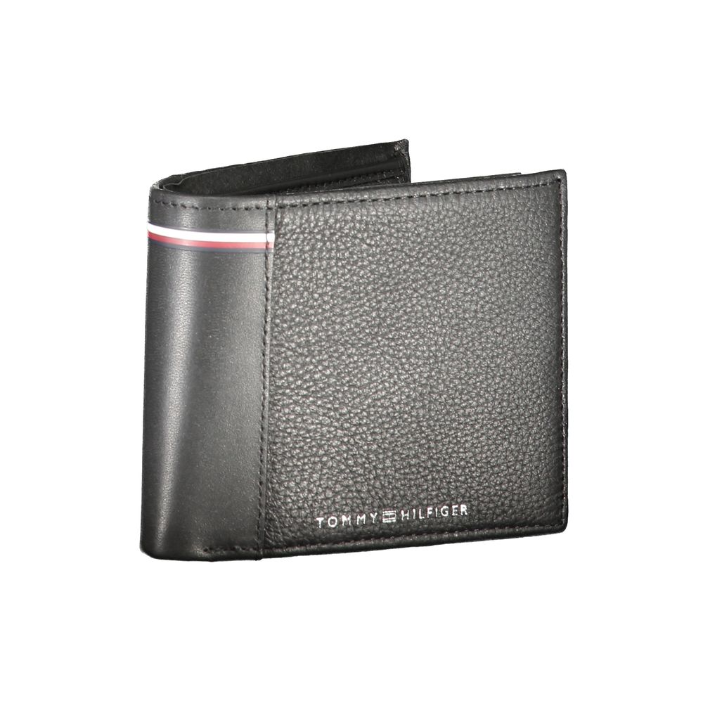 Tommy Hilfiger Schwarzes Leder Portemonnaie