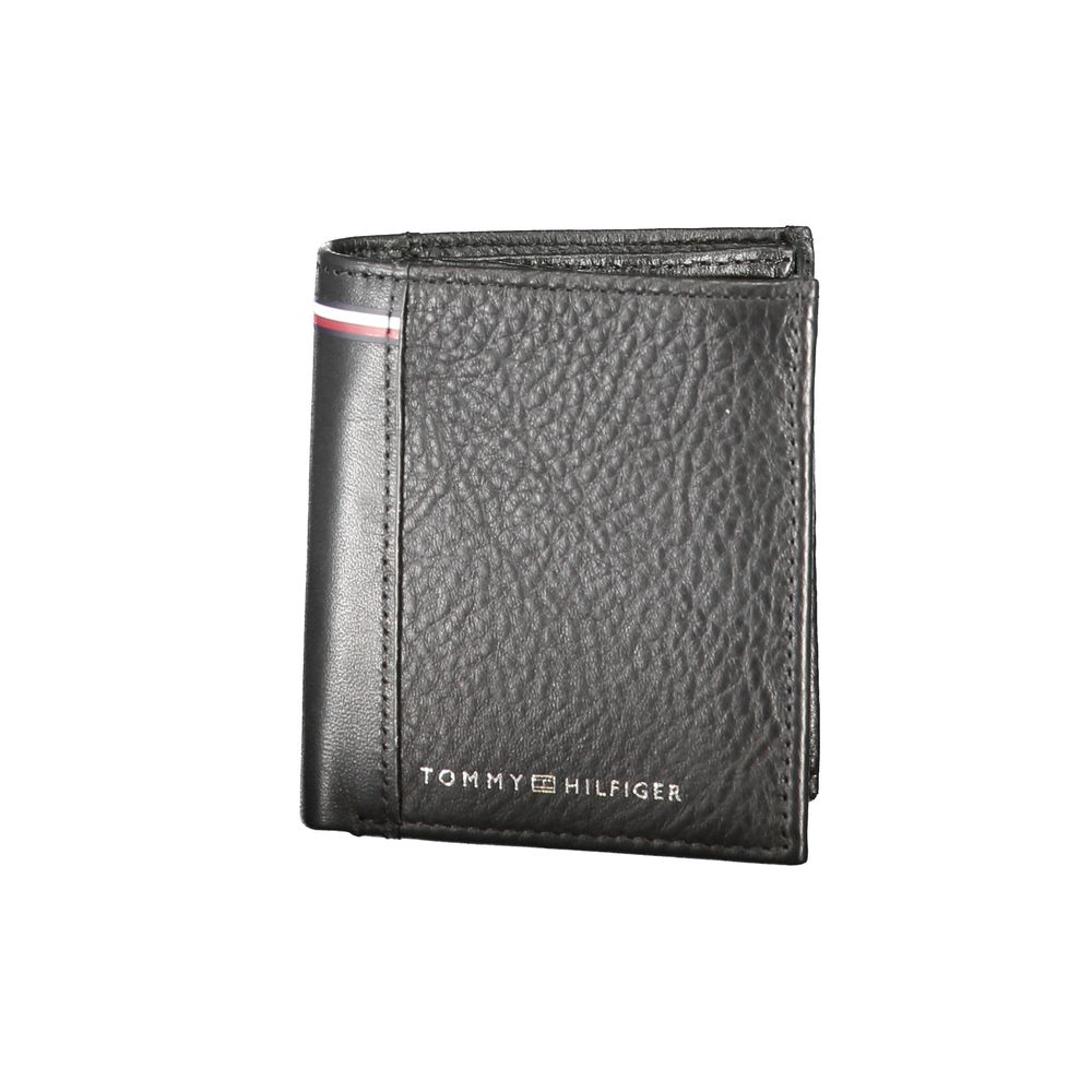 Tommy Hilfiger Schwarzes Leder Portemonnaie