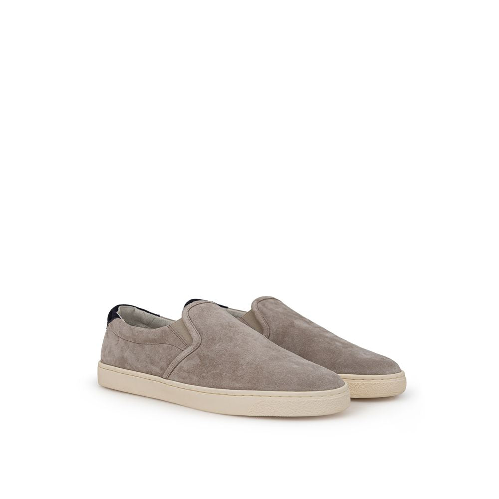 Brunello Cucinelli Graue Leder Sneaker