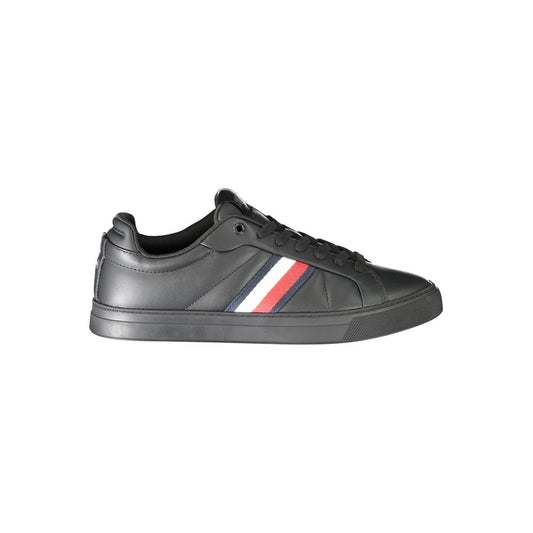 Tommy Hilfiger Schwarzes Leder Herren Sneaker