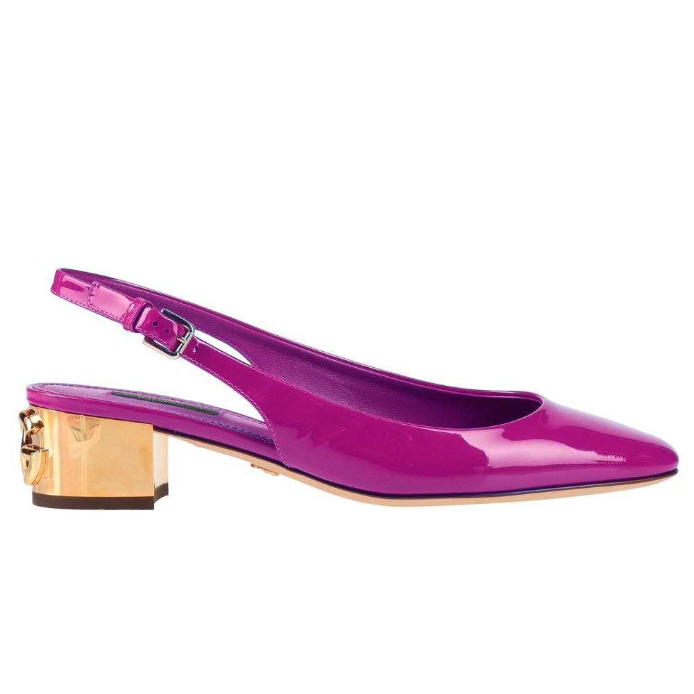 Dolce & Gabbana Lila Leder Di Kalbsleder Pumps