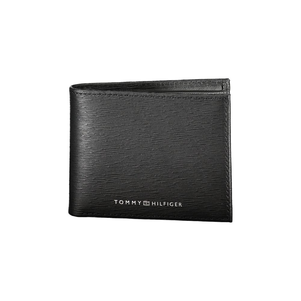 Tommy Hilfiger Schwarzes Leder Portemonnaie