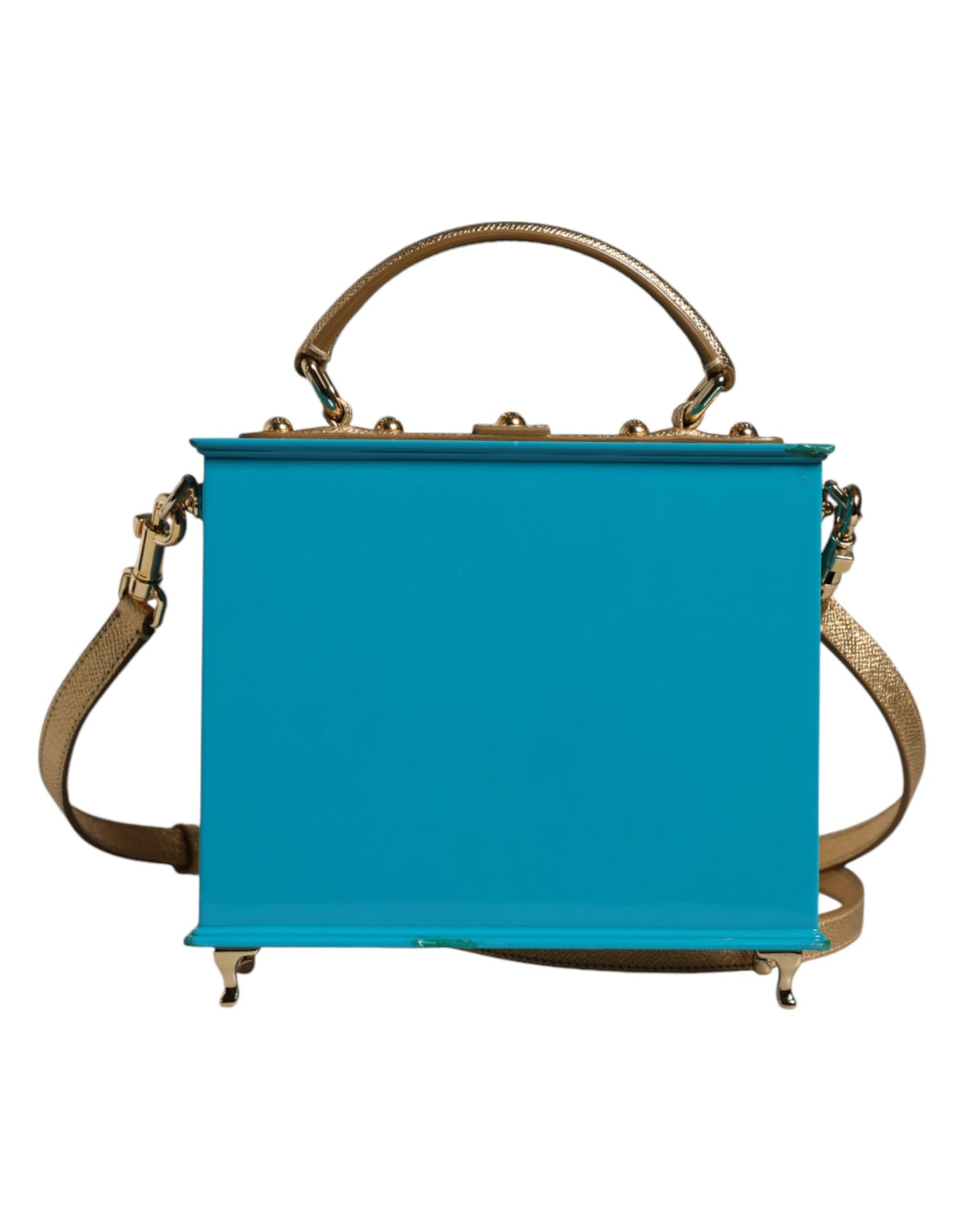 Dolce & Gabbana Multicolor Wood Leather Clutch Shoulder Bag