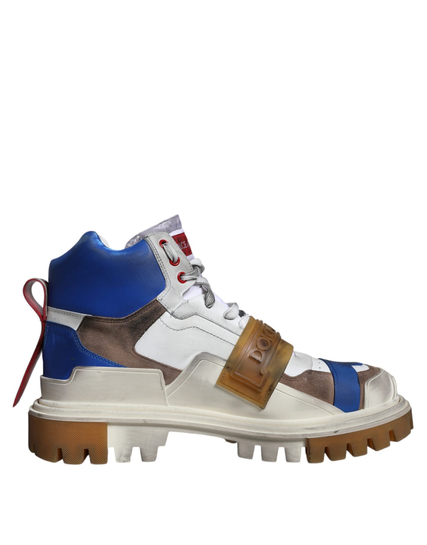 Dolce & Gabbana Multicolor Leather Trekking Sneakers Boots Shoes