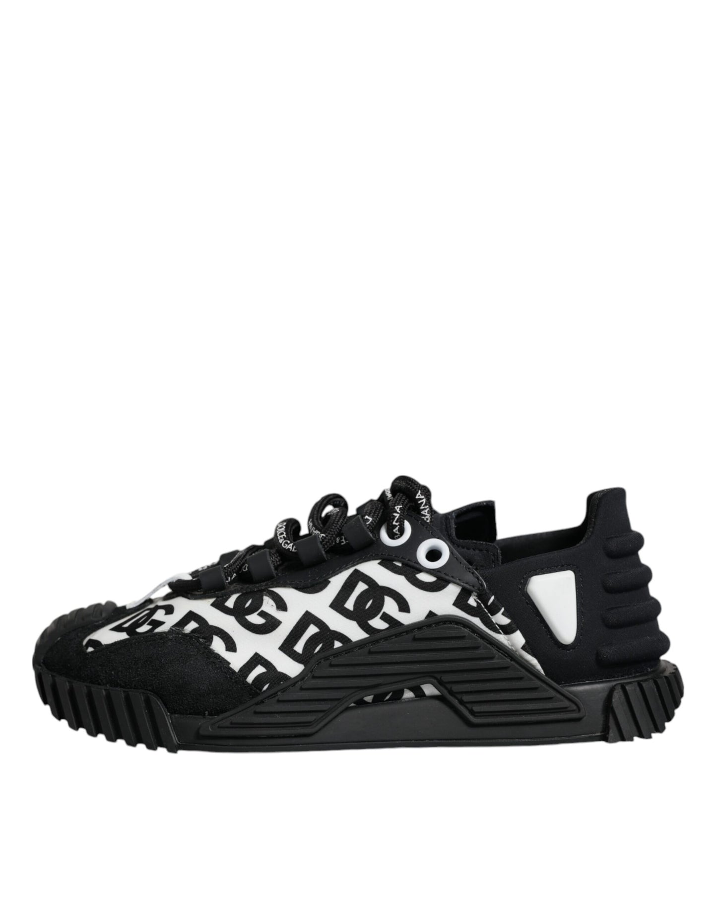 Dolce & Gabbana Black Logo Lace Up Low Top NS1 Sneakers Shoes