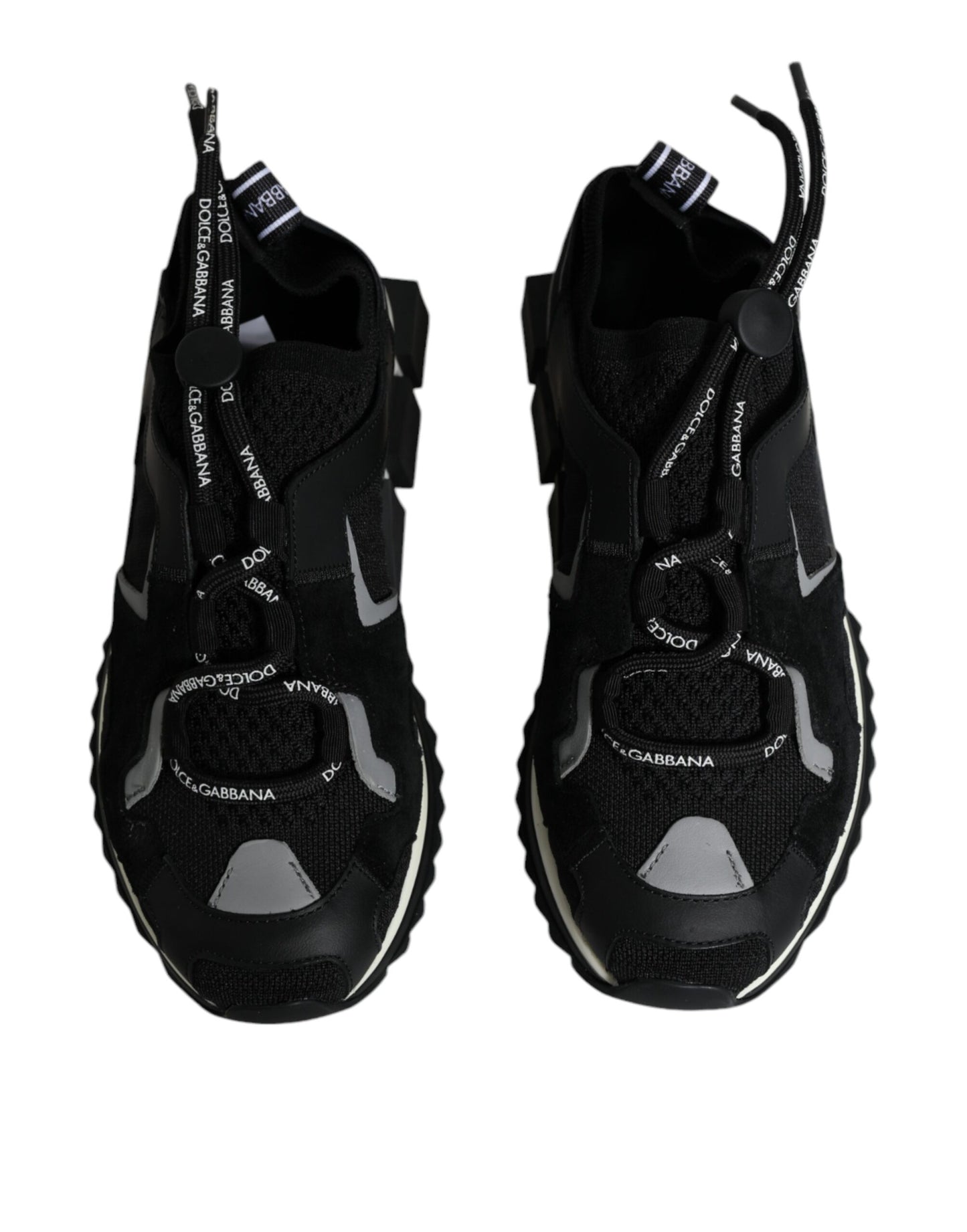 Dolce & Gabbana Black Mesh Sorrento Trekking Sneakers Shoes