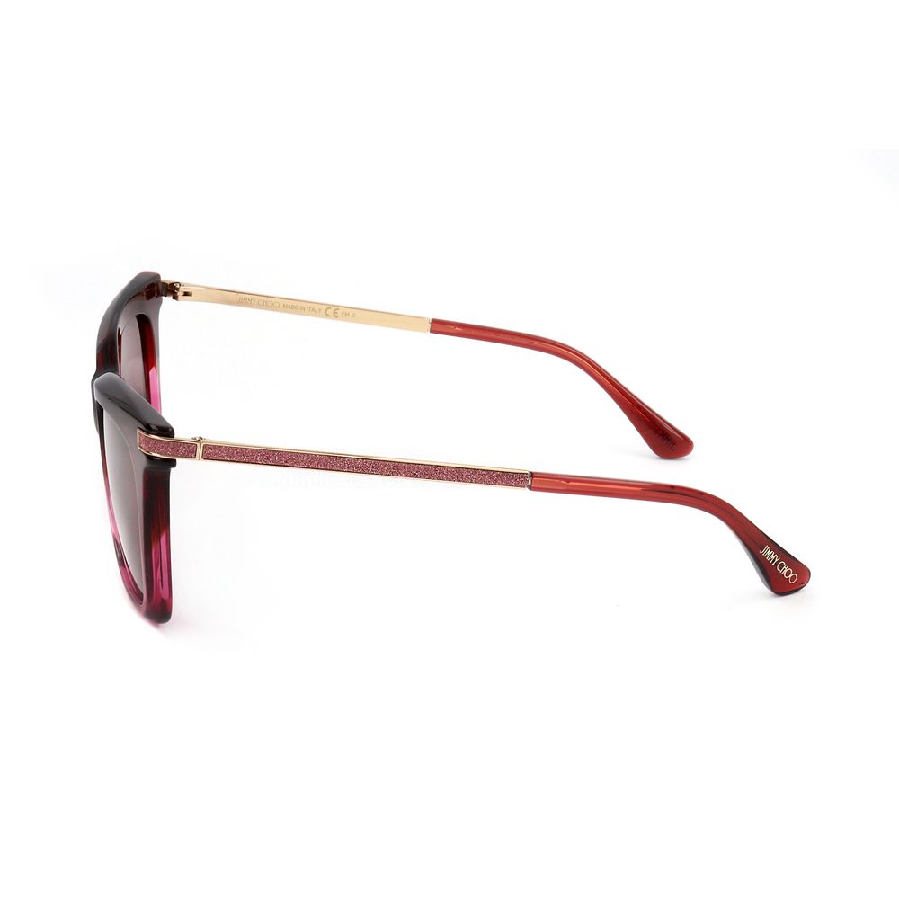 Jimmy Choo Rote Metall-Sonnenbrille