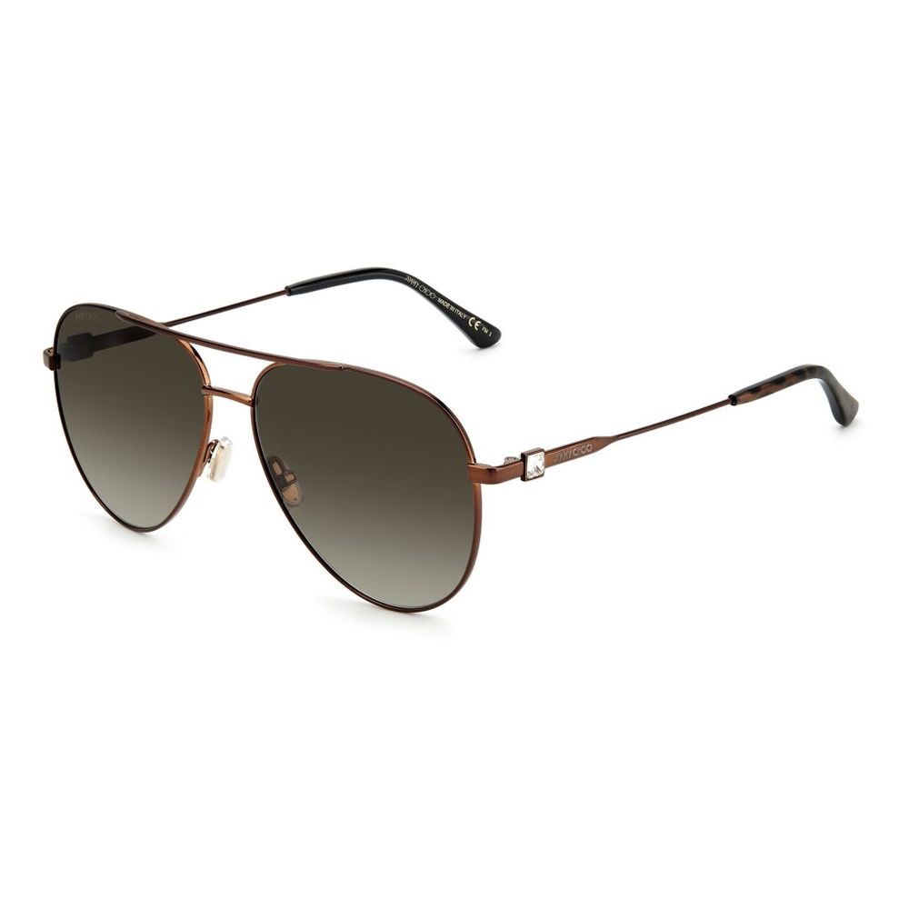 Jimmy Choo Braune Metall-Sonnenbrille