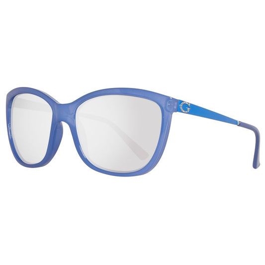 Guess Blaue Plastiksonnenbrille