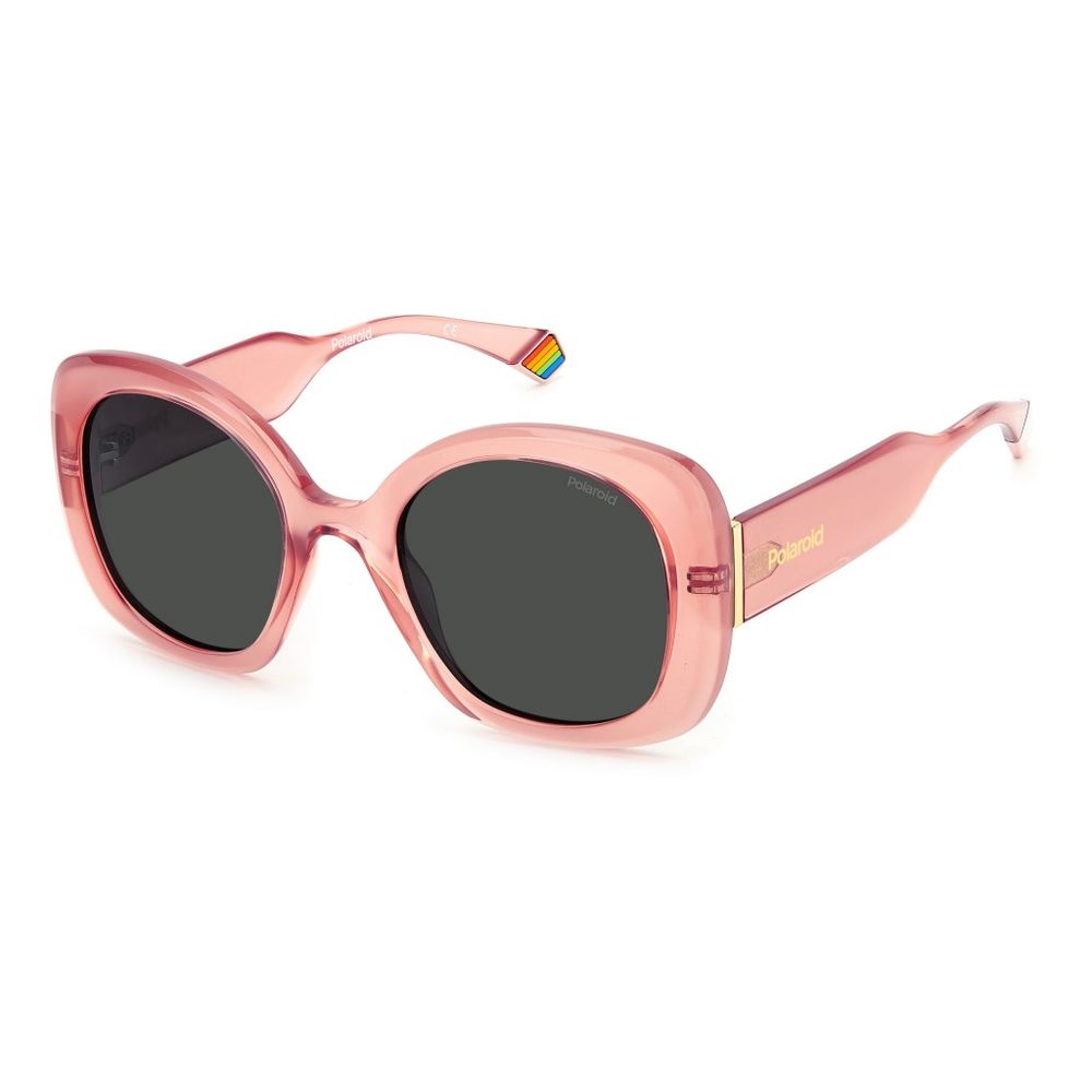 Polaroid Rosa Metall-Sonnenbrille