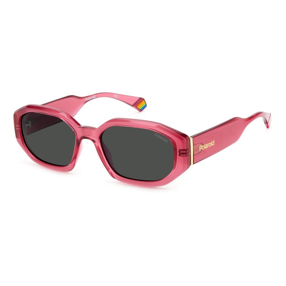 Polaroid Rosa Metall-Sonnenbrille