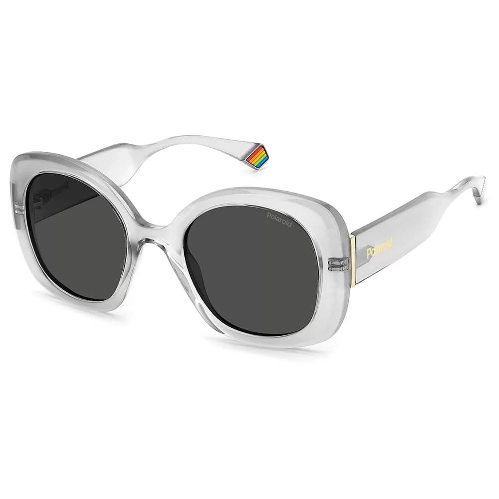 Polaroid Graue Metall-Sonnenbrille