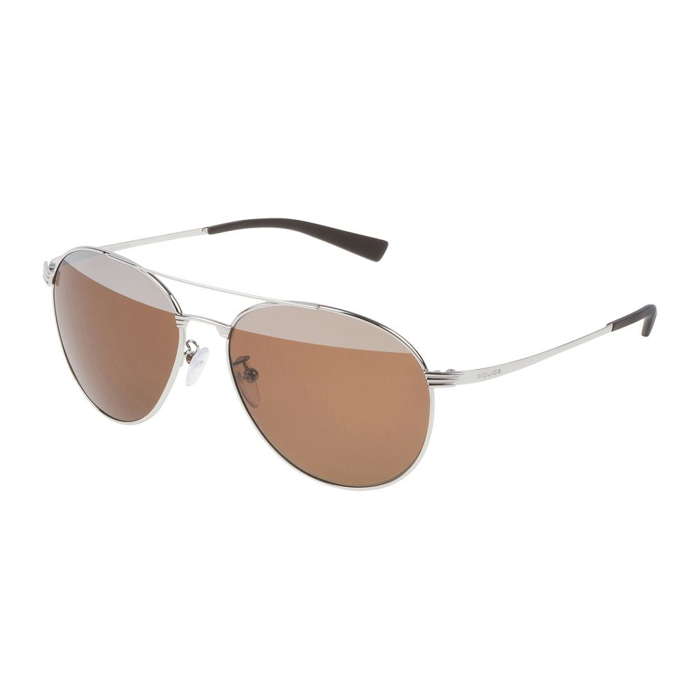 Police Graue Metall-Sonnenbrille