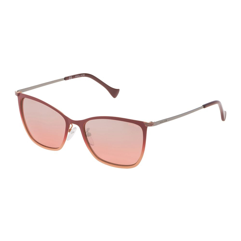 Police Orangefarbene Metall-Sonnenbrille