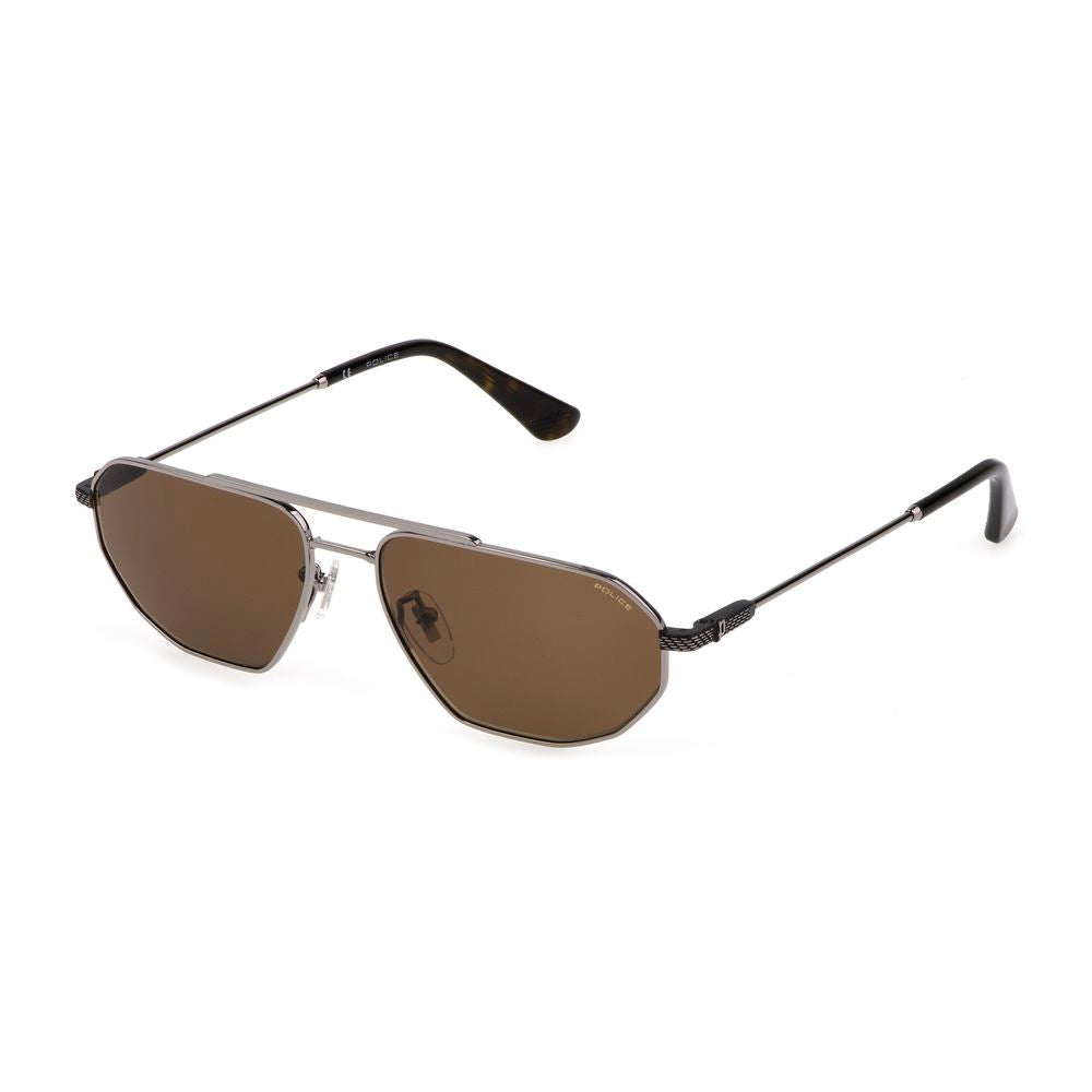 Police Graue Metall-Sonnenbrille