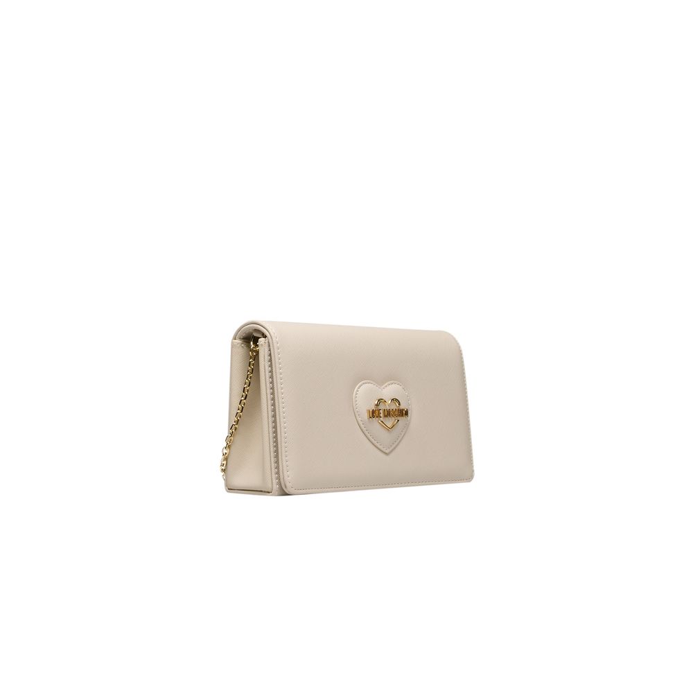 Love Moschino Beige Polyethylen Umhängetasche