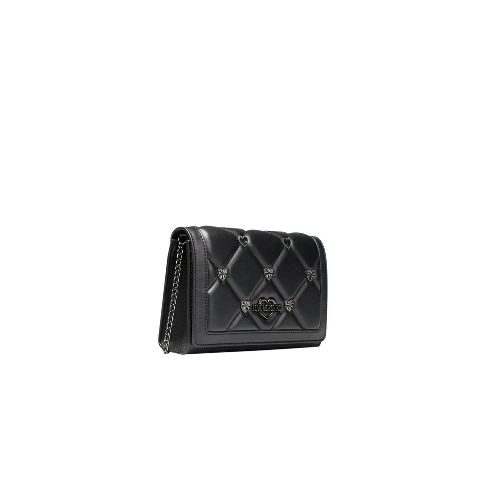 Love Moschino Schwarze Polyethylen-Kreuztasche